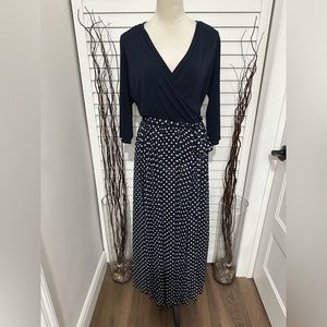 Enfocus Studio, 14, Blue and White Polka Dot Dress